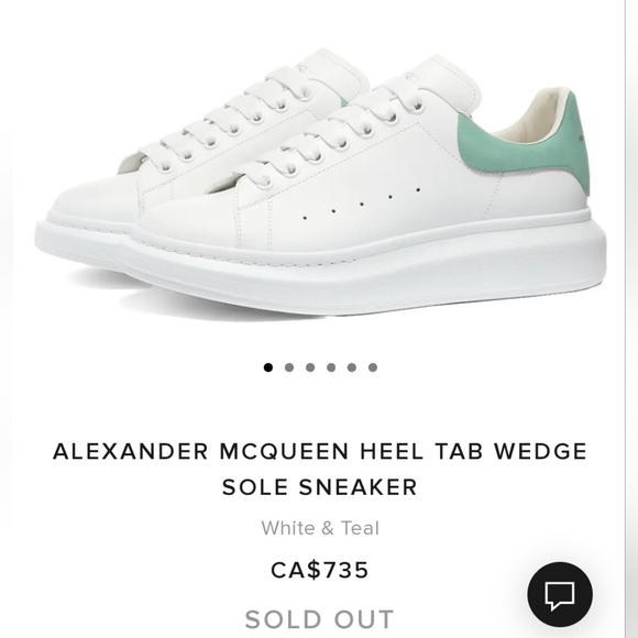 Oversized Leather Sneakers ALEXANDER MCQUEEN Sz 40 (appx. mens 7-7.5 =women's 9) - Picture 2 of 14